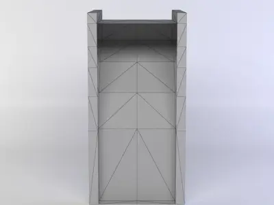 Bridge part Low-poly 3D model