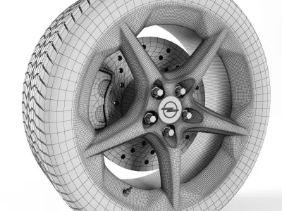 Opel Astra GTC Wheel 3D model