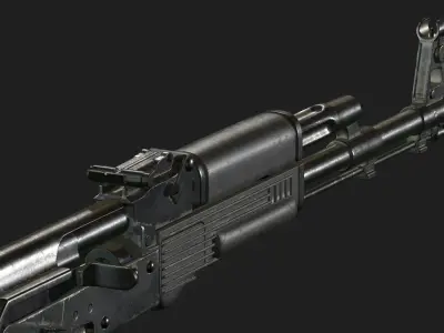 AK-103 two ak - rifles low-poly 3D model 3D model