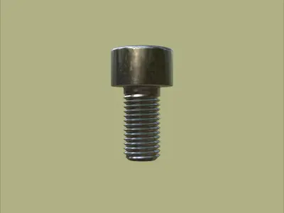 Steel Stained M8 Torx T40 Cap Bolt with PBR 4K 3D model
