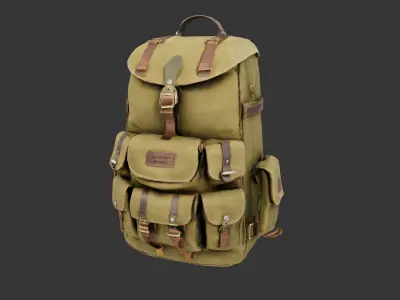 Survival Backpack Free low-poly 3D model
