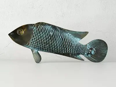 Asian Koi Sculpture 3D model