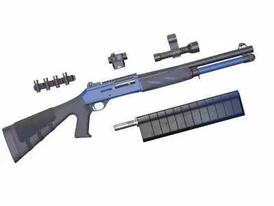 Benelli m4 S90 super Low-poly 3D model