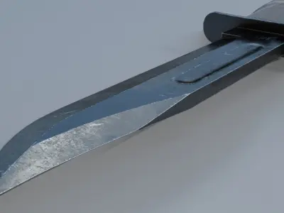  Game Ready KA-BAR Knife Free low-poly 3D model