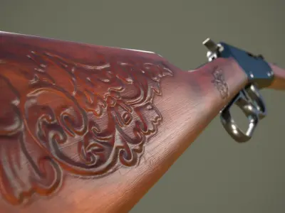 Erma 712 Lever-Action Rifle Free low-poly 3D model