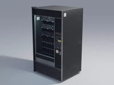 80s Retro Vending Machine with 8K 4K and 2K Textures Low-poly 3D model
