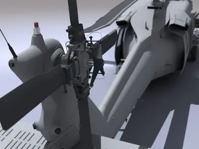 UH 60 Blackhawk Navy Helicopter 3D model
