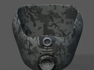 Gas mask helmet 3d model scifi Low-poly Low-poly 3D model