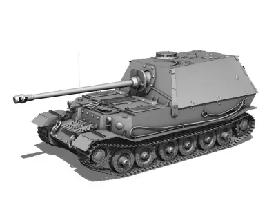 SDKFZ 184 - Elefant Tank destroyer - Tiger 3D model