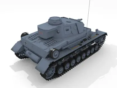 Panzer IV Ausf E medium tank 3D model