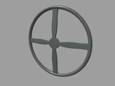 Steering Wheel Car 06 Low-poly 3D model