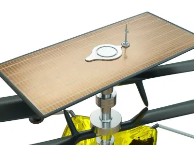 Mars Helicopter Low-poly 3D model