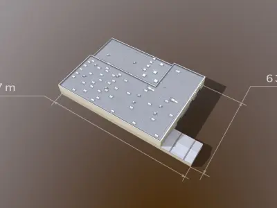 Airport LIRN Storage3 Naples International Airport Low-poly 3D model