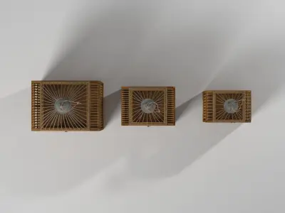 Elosie Decorative Bird Cage Set Animal 3D model