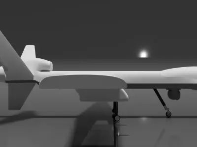 3D Modeling Drone MQ 9 Reaper Low-poly 3D model