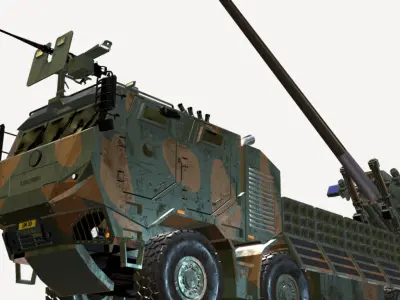 OBUSEIRO ALTOPROPULSADO CAESAR 8X8 155MM Low-poly 3D model