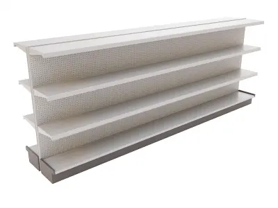 Supermarket Aisles Low-poly 3D model