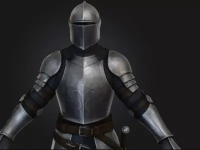 Armored Knight HIGH POLY Low-poly 3D model Low-poly 3D model Low-poly 3D model
