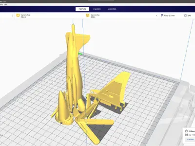 HARRIER JET FIGHTER SCALE 1-72 PRINTABLE STL FILES 3D print model
