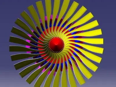 jet engine propeller 3D print model