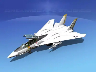 Grumman F-14D Tomcat T13a vf142 3D model