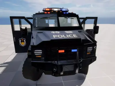 Chinese SWAT Truck Low-poly 3D model