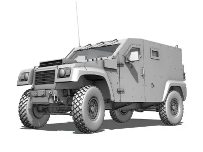 Auverland Panhard PVP - Army 3D model