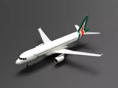 Airbus A320 Alitalia Livery 3D model 3D model