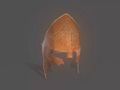 Greek Gorgon Helmet Low-poly 3D model