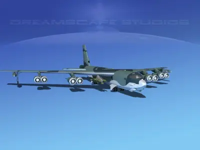 Boeing B-52G Stratofortress V02 3D model