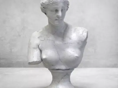 Venus de Milo Bust Sculpture Low-poly 3D model
