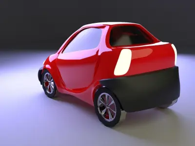 Cartoon car 3D model