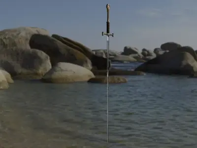 Anduril sword Free low-poly 3D model