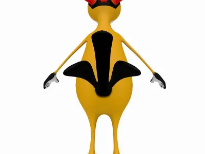 Cartoon Bird Mascot 3D model