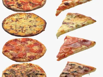 Complete Pizzas Bundle 3D model