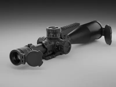 Tangent Theta 5-25x56mm and Spuhr SP-4001C Mount Low-poly 3D model