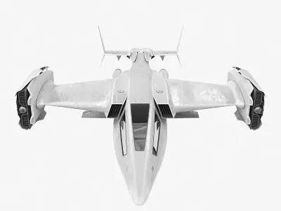 Spaceship fighter jet 3D model