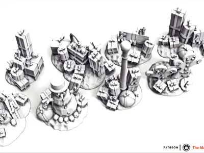 Christmas Scatter Terrain Set Free 3D print model