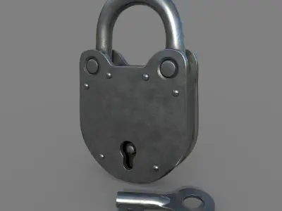 Badlock padlock 3D model
