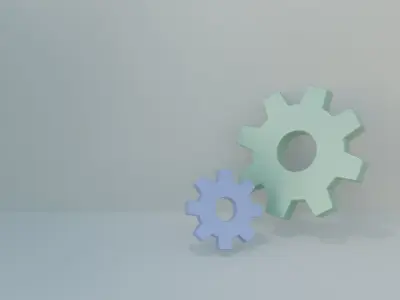 Gear Icon Low Poly Free low-poly 3D model