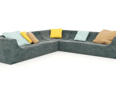 corner sofa sectional sofa Free low-poly 3D model