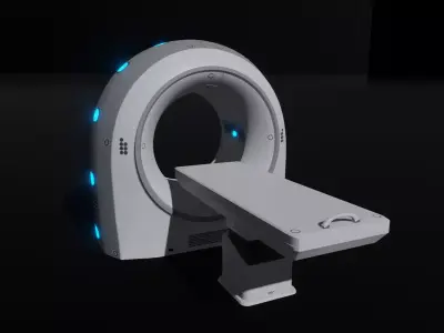 CT Scanner Low-poly 3D model