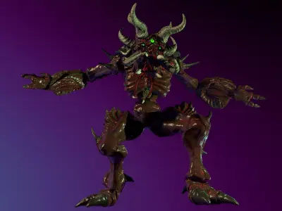 Demon Insect Low-poly 3D model