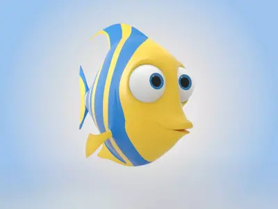 Angelfish fish 3D model
