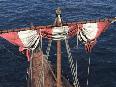 TKs Viking Longboat V2 3D model