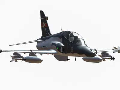 BAE Hawk 127 Royal Australian Air Force Low-poly 3D model