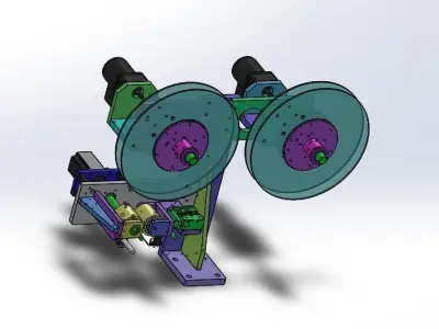 Flexible circuit board thermoforming machine Low-poly 3D model