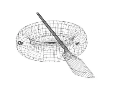 Inflatable row boat - Type 2 3D model