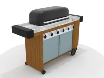 Barbecue Grill Free low-poly 3D model