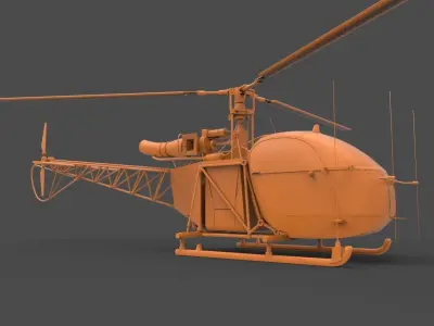 Alouette II 3D print model